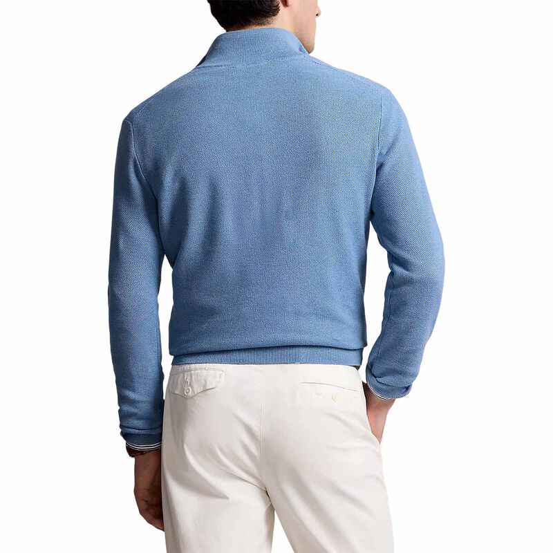 Polo Ralph Lauren Mesh-Knit Cotton Quarter-Zip Sweater image number 1